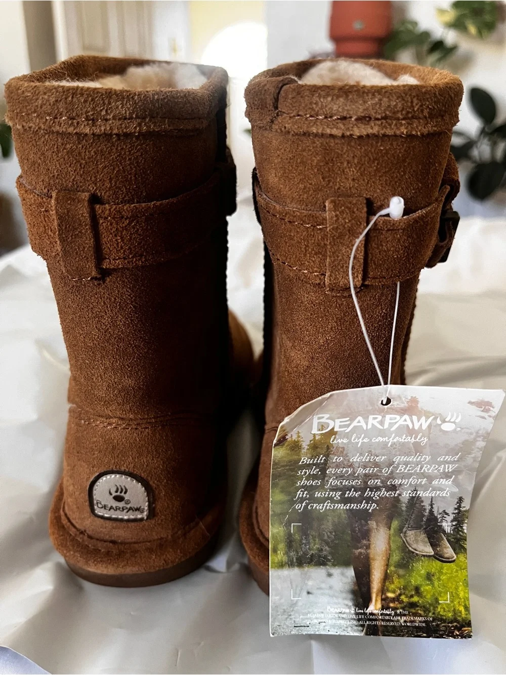 BearPaw Kids Brown Suede Winter Boots